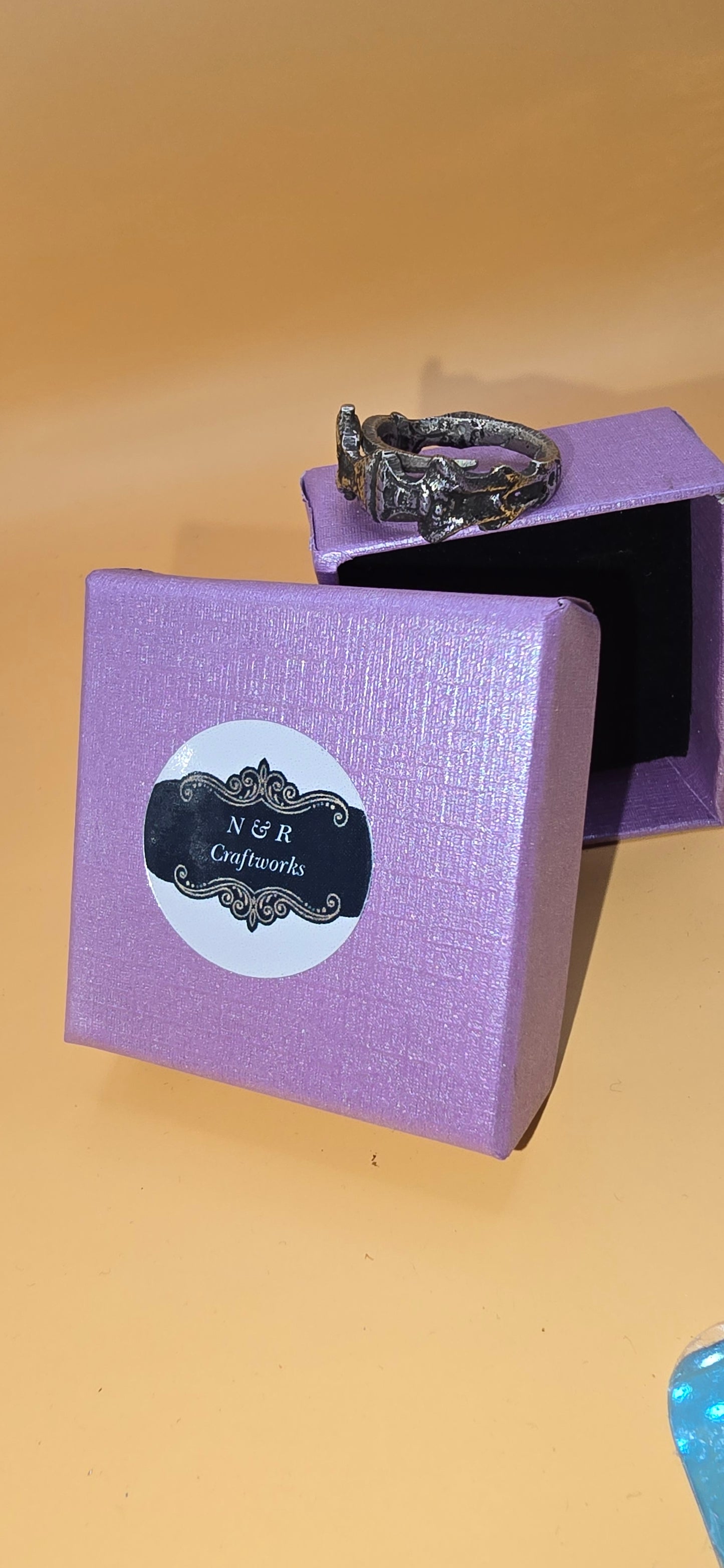 Fleur De Lis inspired ring made from Italian silver Pickle fork