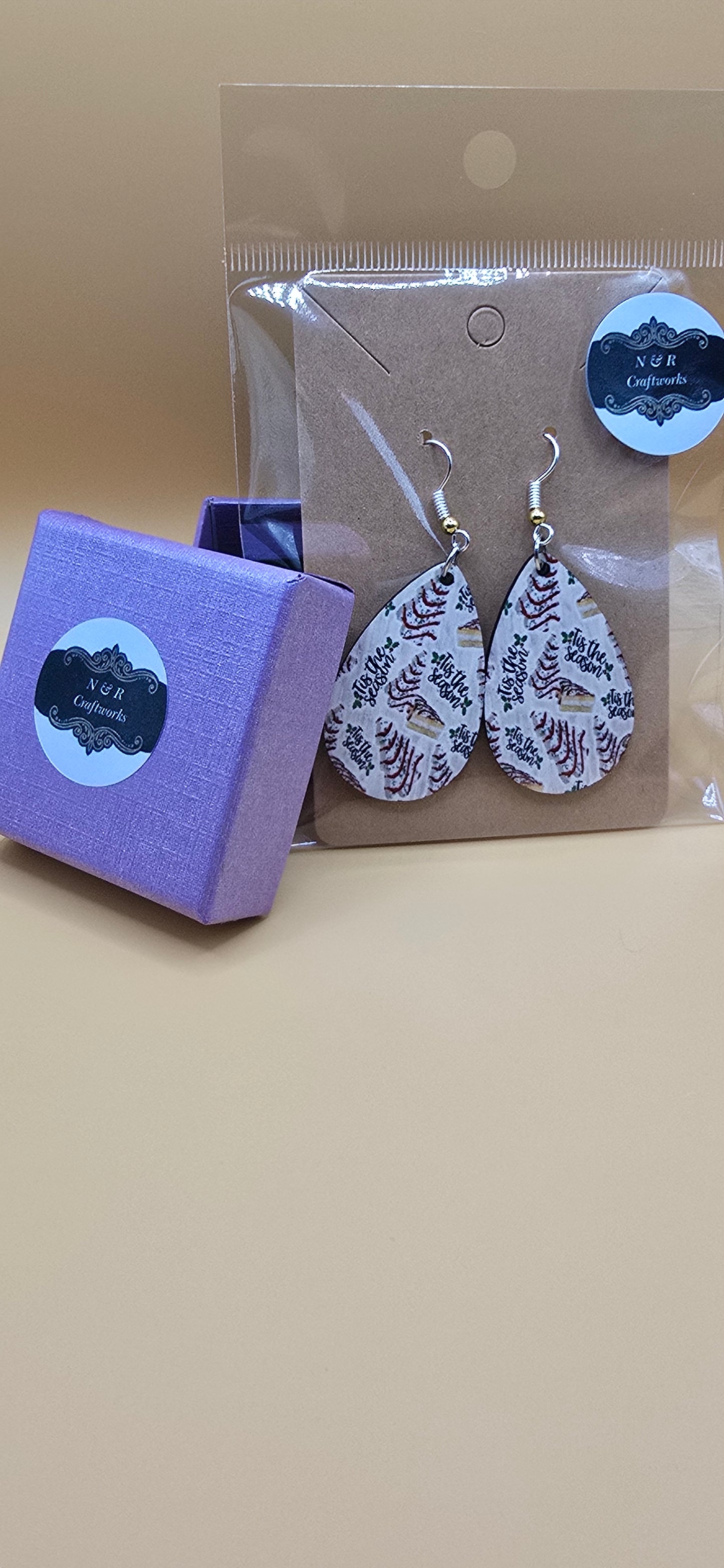 Show your love for the Holiday Season with these sublimated earrings