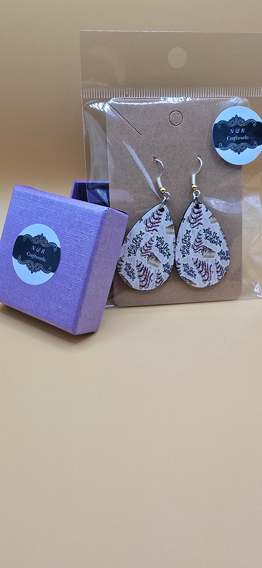 Show your love for the Holiday Season with these sublimated earrings