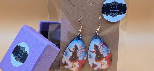 Fantasy meets Christmas time with fairy christmas Earrings
