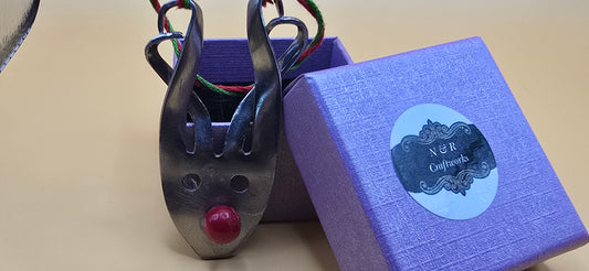 Cherish the Christmas season with this handcrafted reindeer ornament