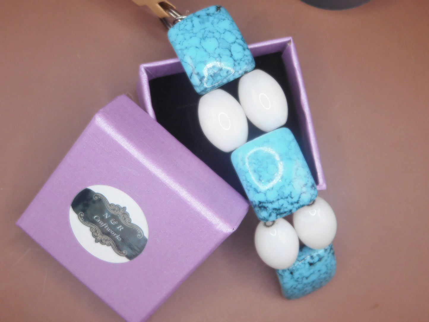 Repurposed Vintage Beads Transformed into a Keychain