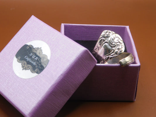 Elegant and Beautifully designed vintage repurposed spoon ring