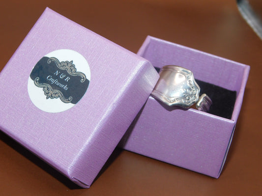Beautifully crafted band-style repurposed spoon ring