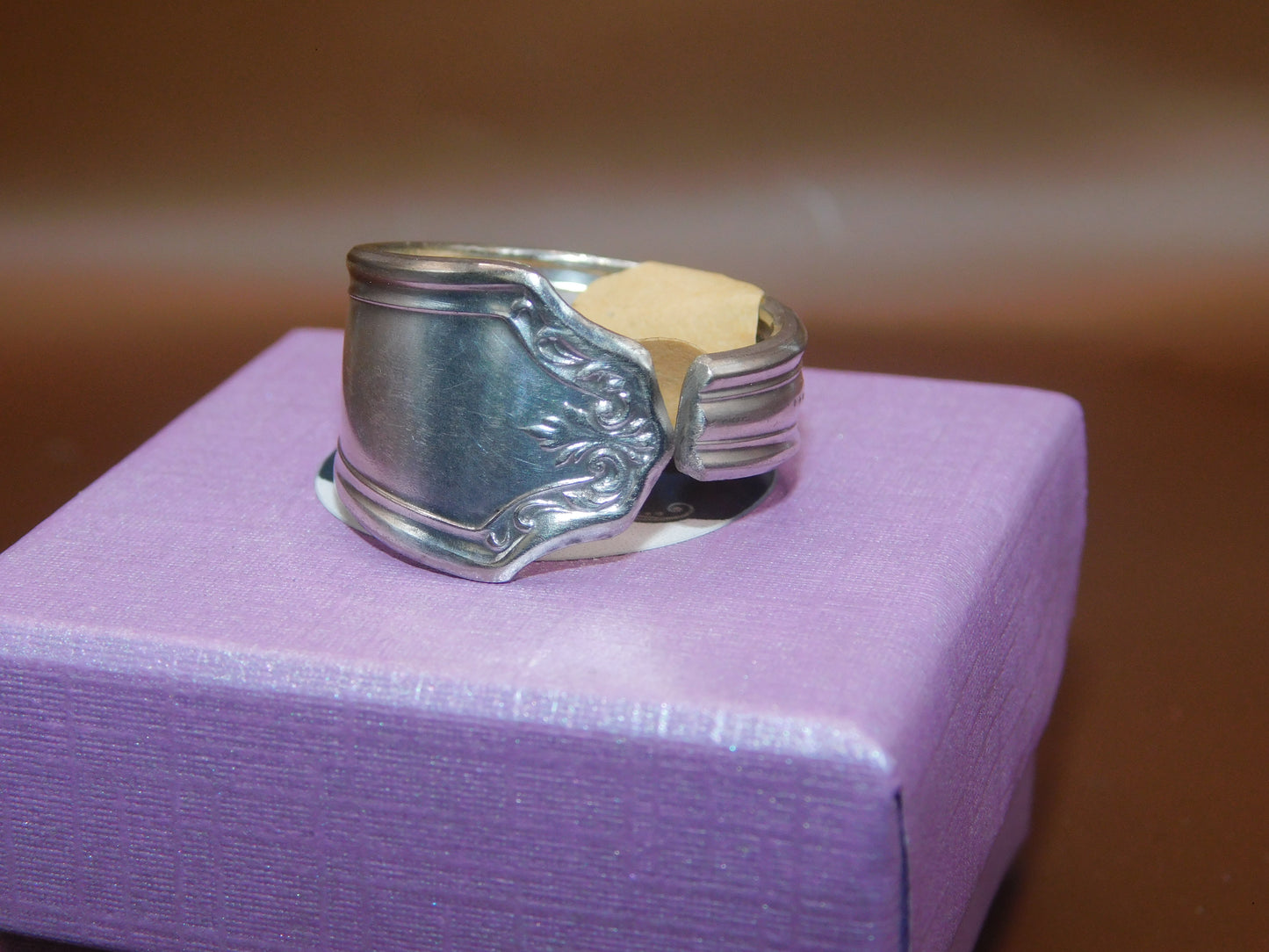 Beautifully crafted band-style repurposed spoon ring
