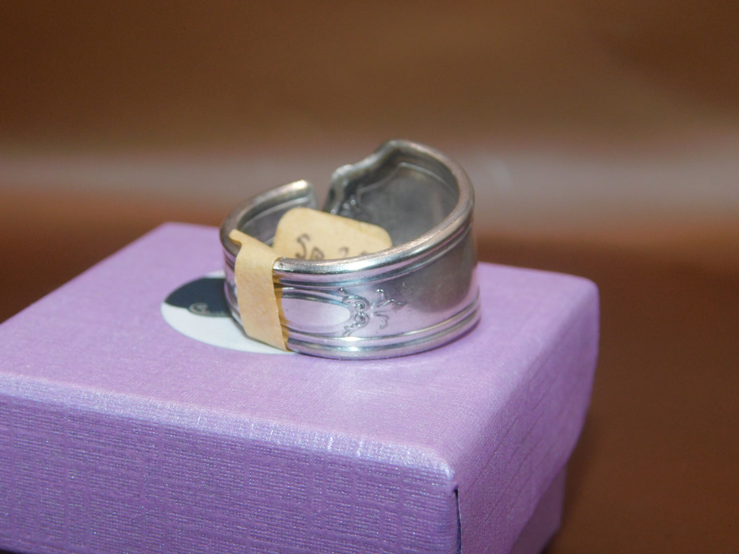 Beautifully crafted band-style repurposed spoon ring