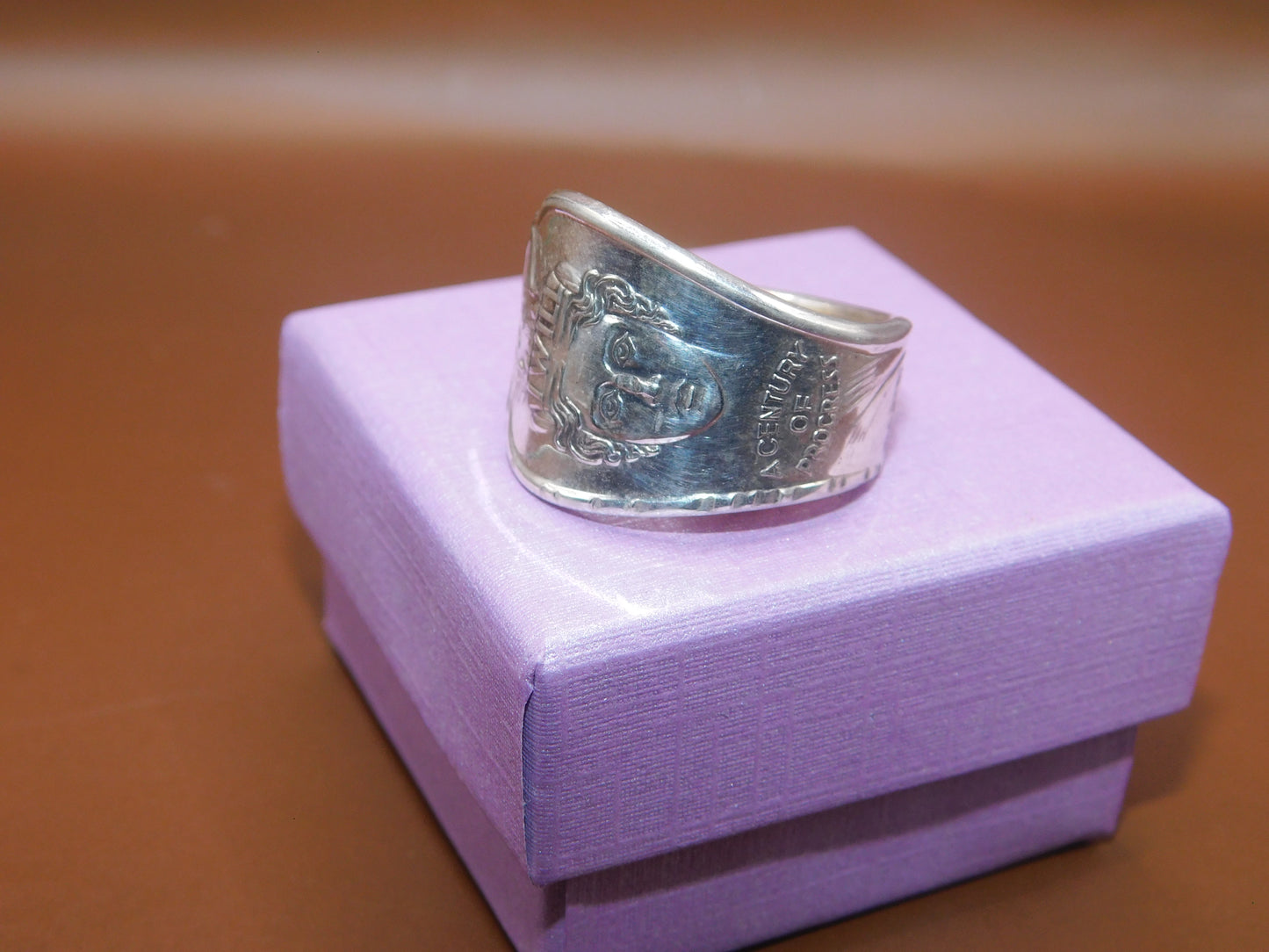 Own a piece of Americana History with this Repurposed 1939 Worlds Fair Spoon ring
