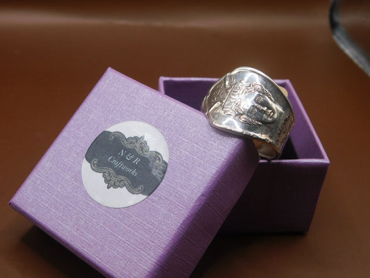 Own a piece of Americana History with this Repurposed 1939 Worlds Fair Spoon ring