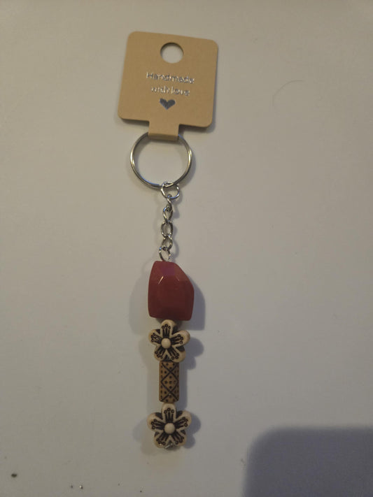 Vintage Repurposed (made from various antique jewlery) Keychain