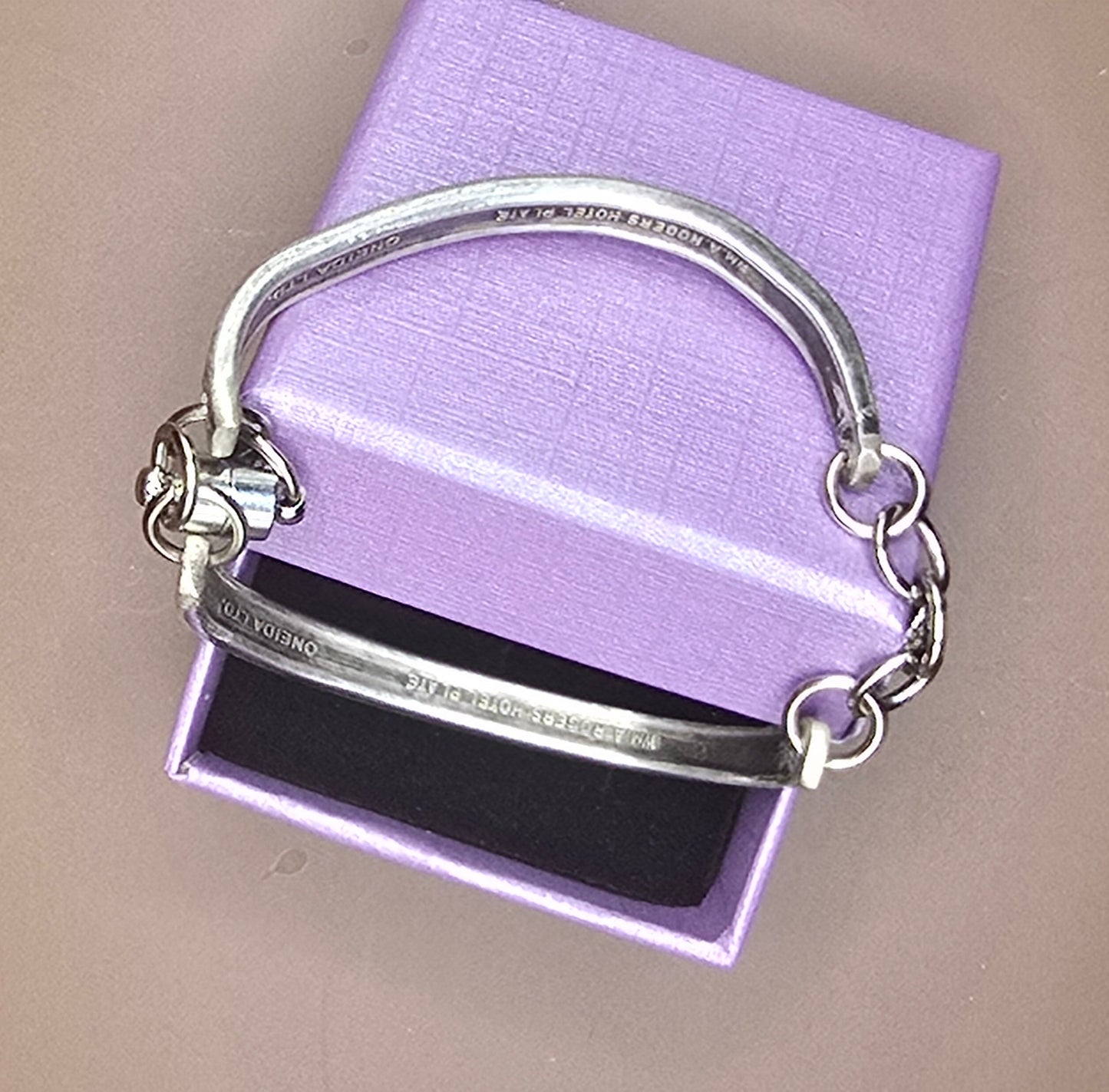 Vintage Repurposed spoon handle bracelet with music note charm
