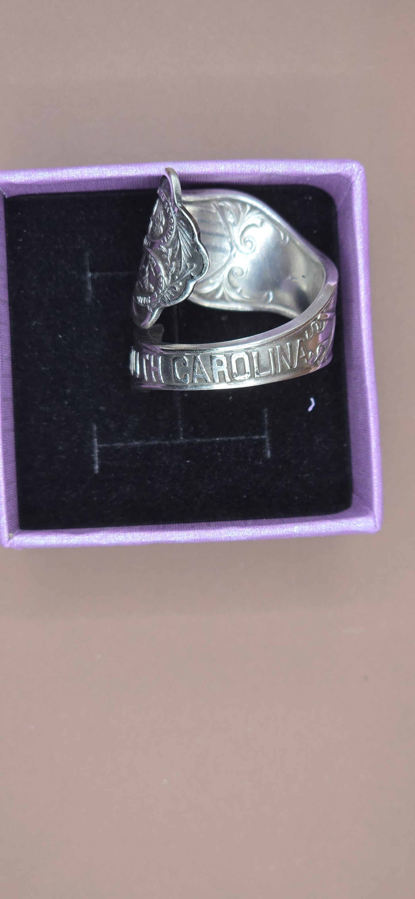 Unique one of a kind South Carolina collectors spoon ring