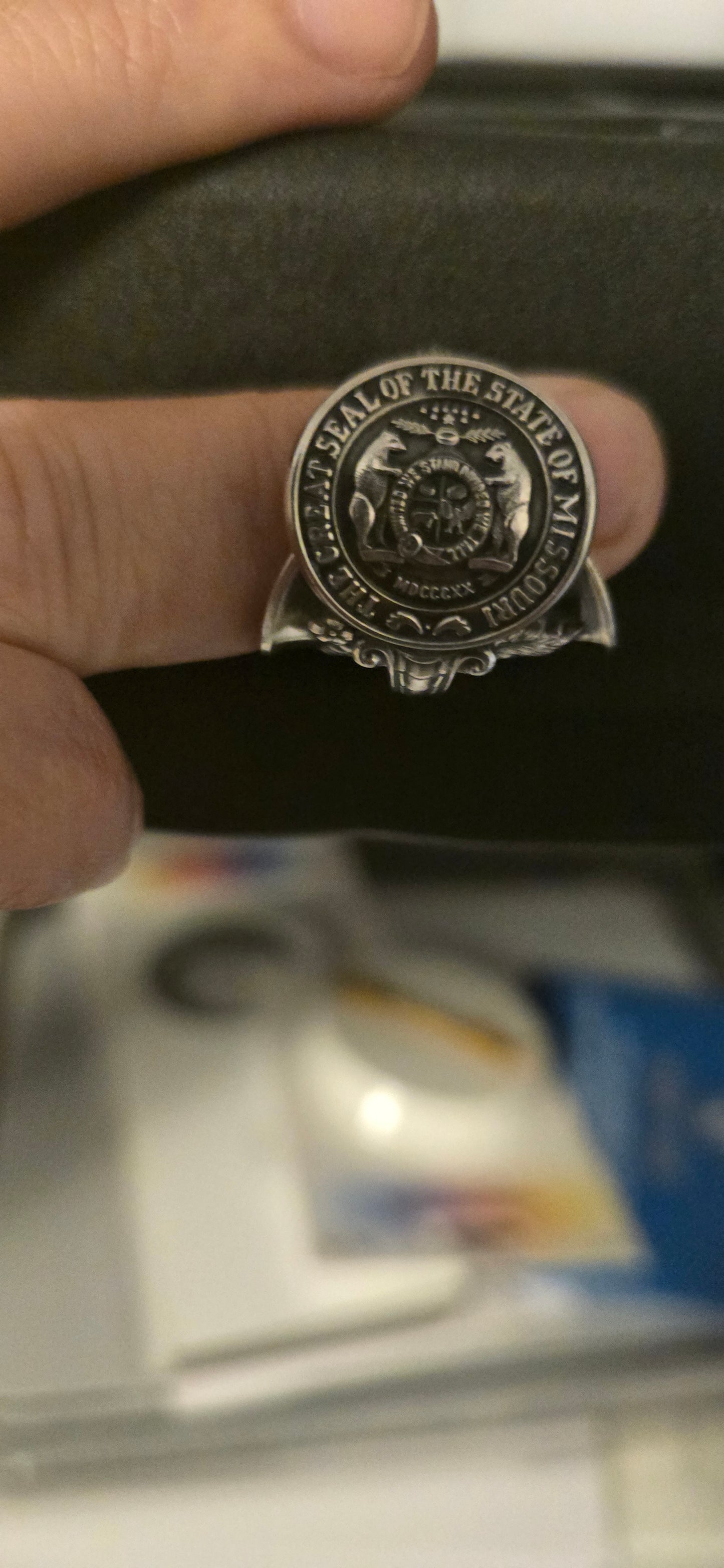 Sterling silver Missouri saddle ring