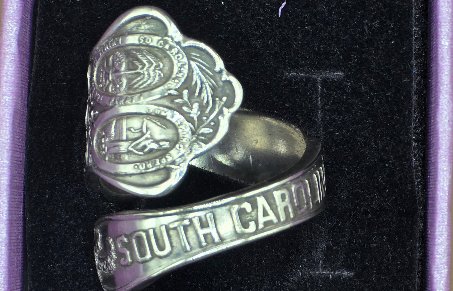 Unique one of a kind South Carolina collectors spoon ring