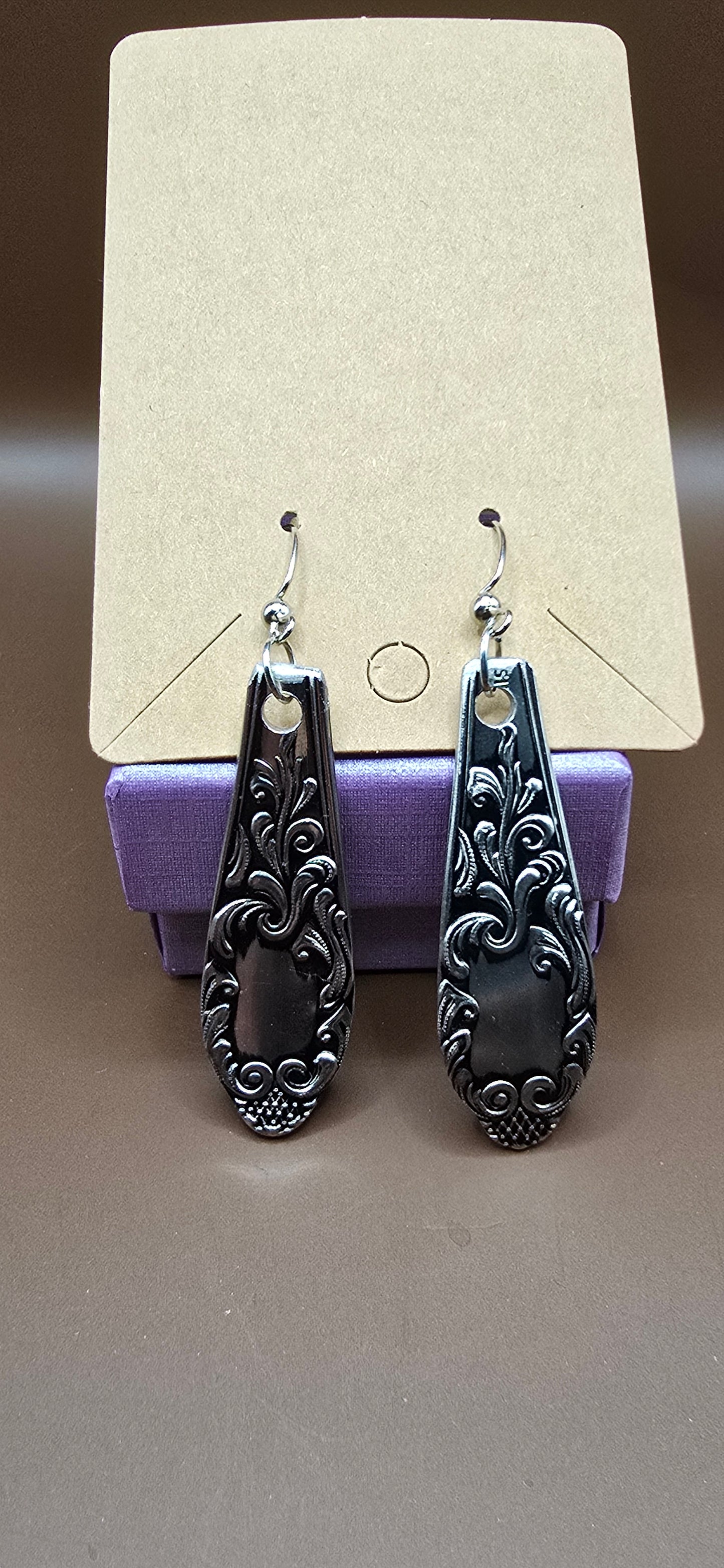 Vintage Repurposed Spoon Handle earrings