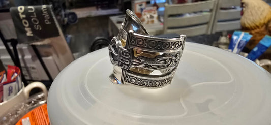 1985 christmas spoon saddle style ring