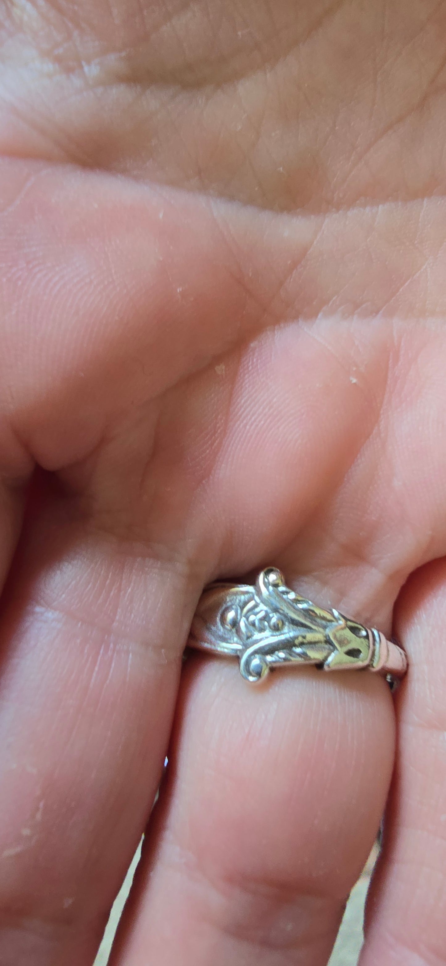 Vintage Repurposed spoon jewelry set (necklace and ring)