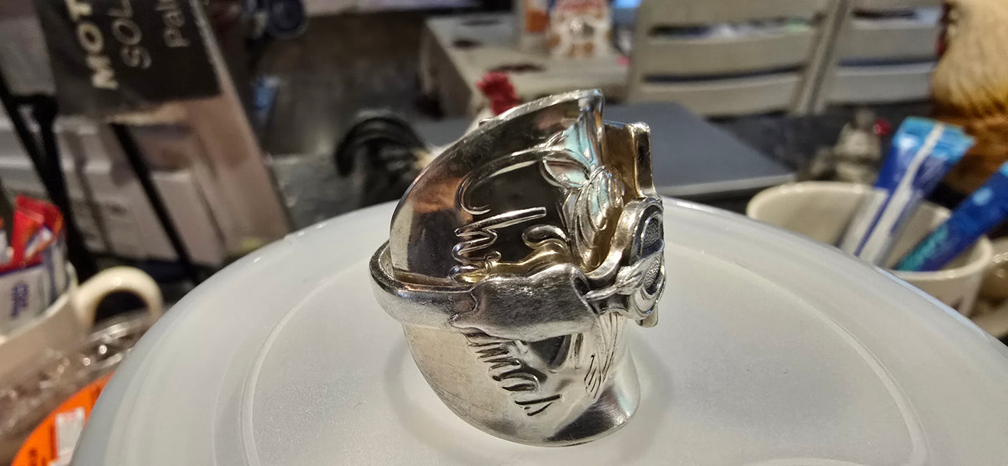 1985 christmas spoon saddle style ring
