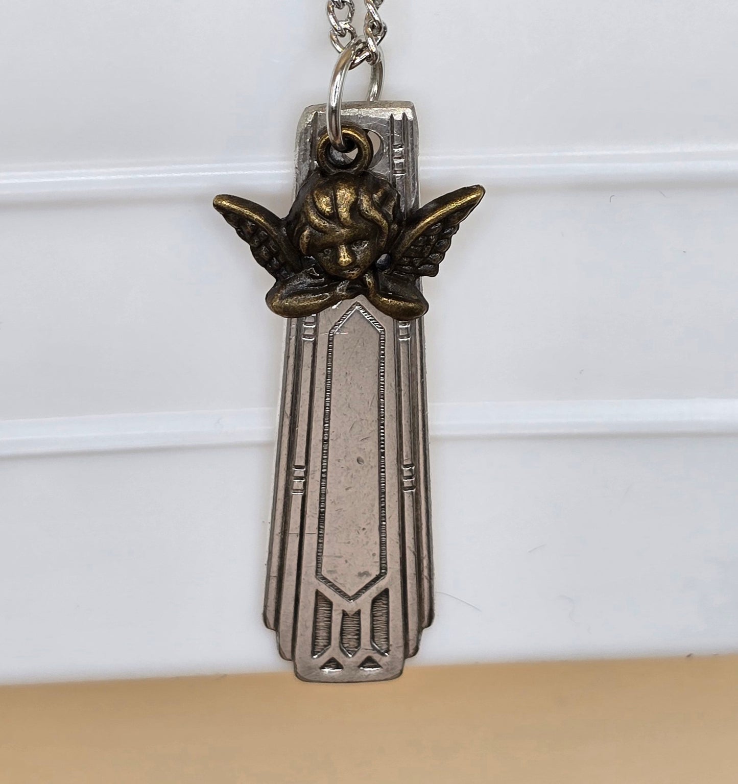 Handmade spoon handle necklace pendant