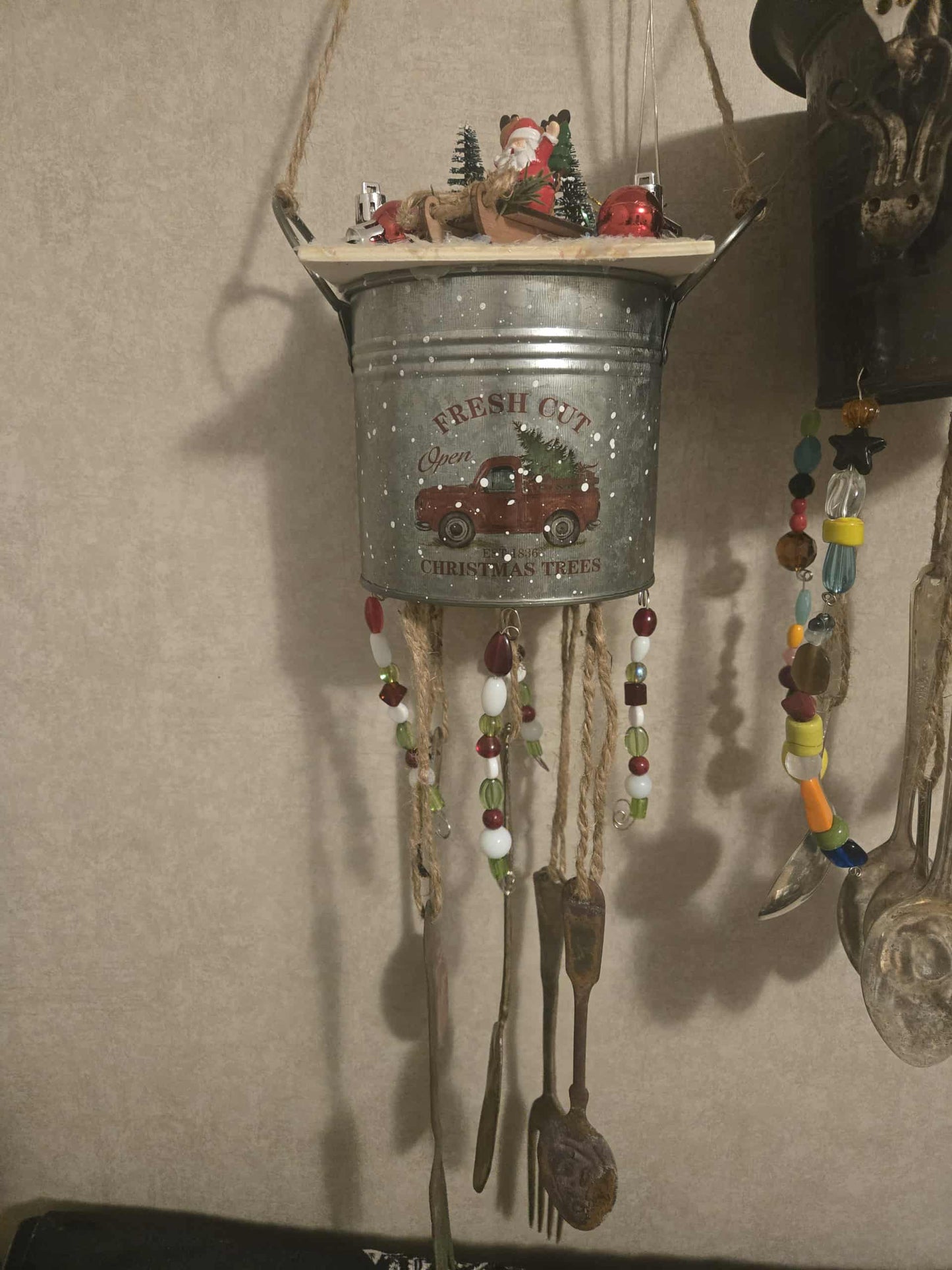 One of a kind windchime perfect for the holidays